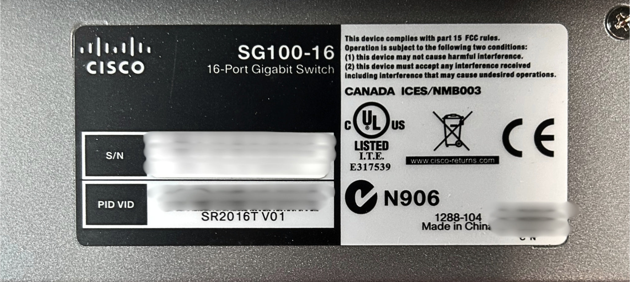 Cisco SR2016T Small Business 16-Port Gb Ethernet Switch
