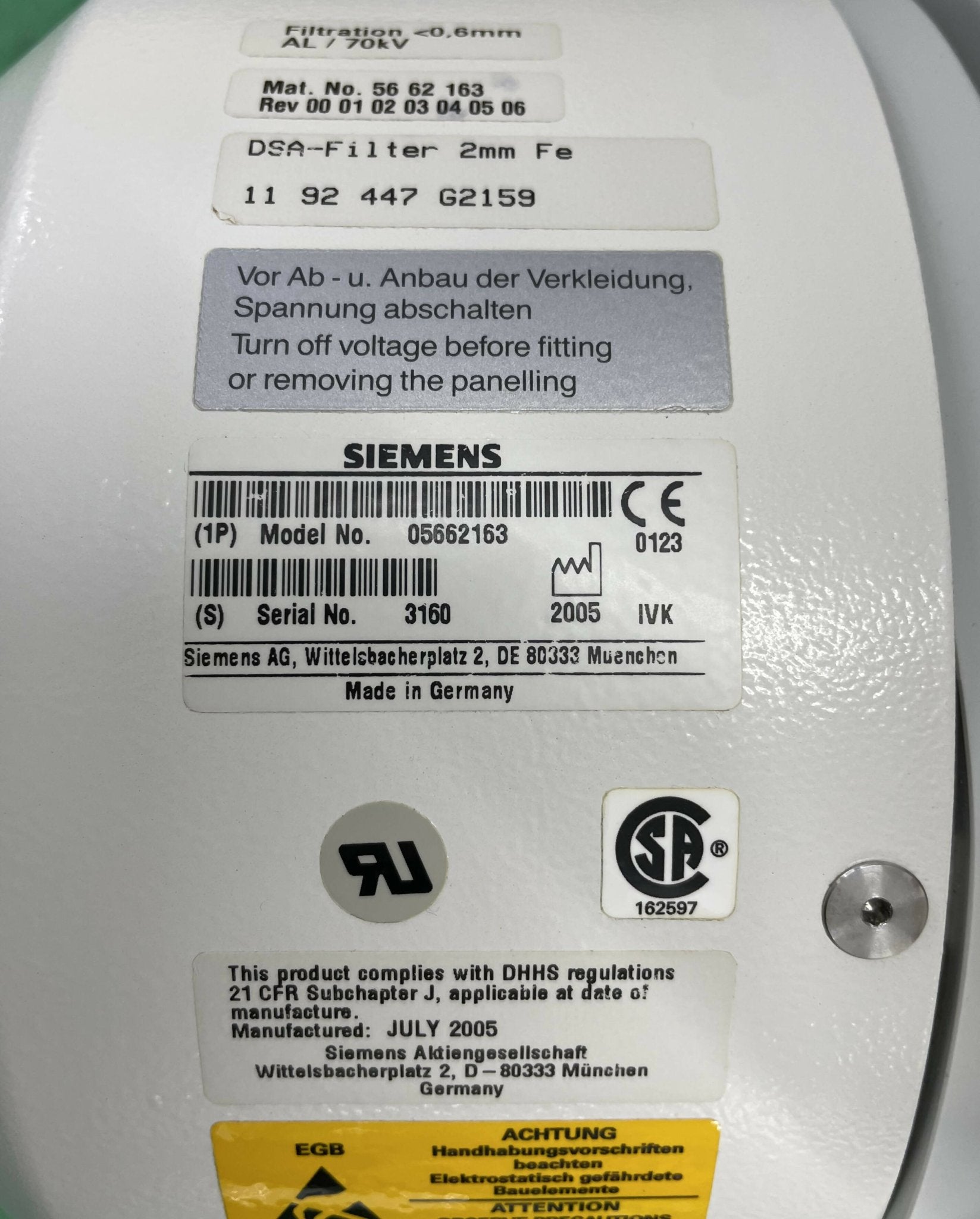 COLLIMATOR CARD ROTATIONAL (05662163 SIEMENS