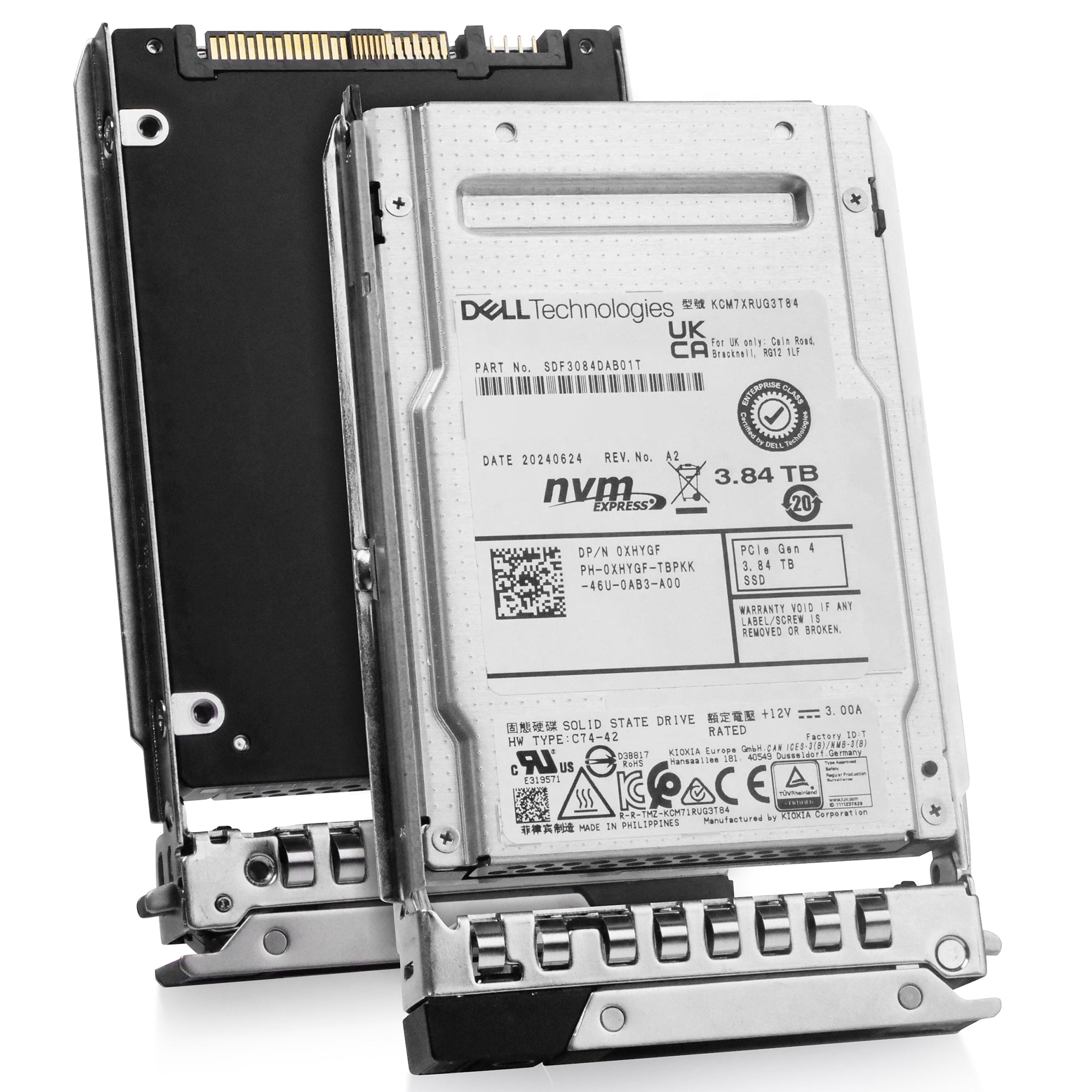 Dell G14 021RRY 3.84TB 1 DWPD PCIe Gen 4.0 x4 8GB/s Read-Intensive 3D TLC U.2 NVMe 2.5in Solid State Drive