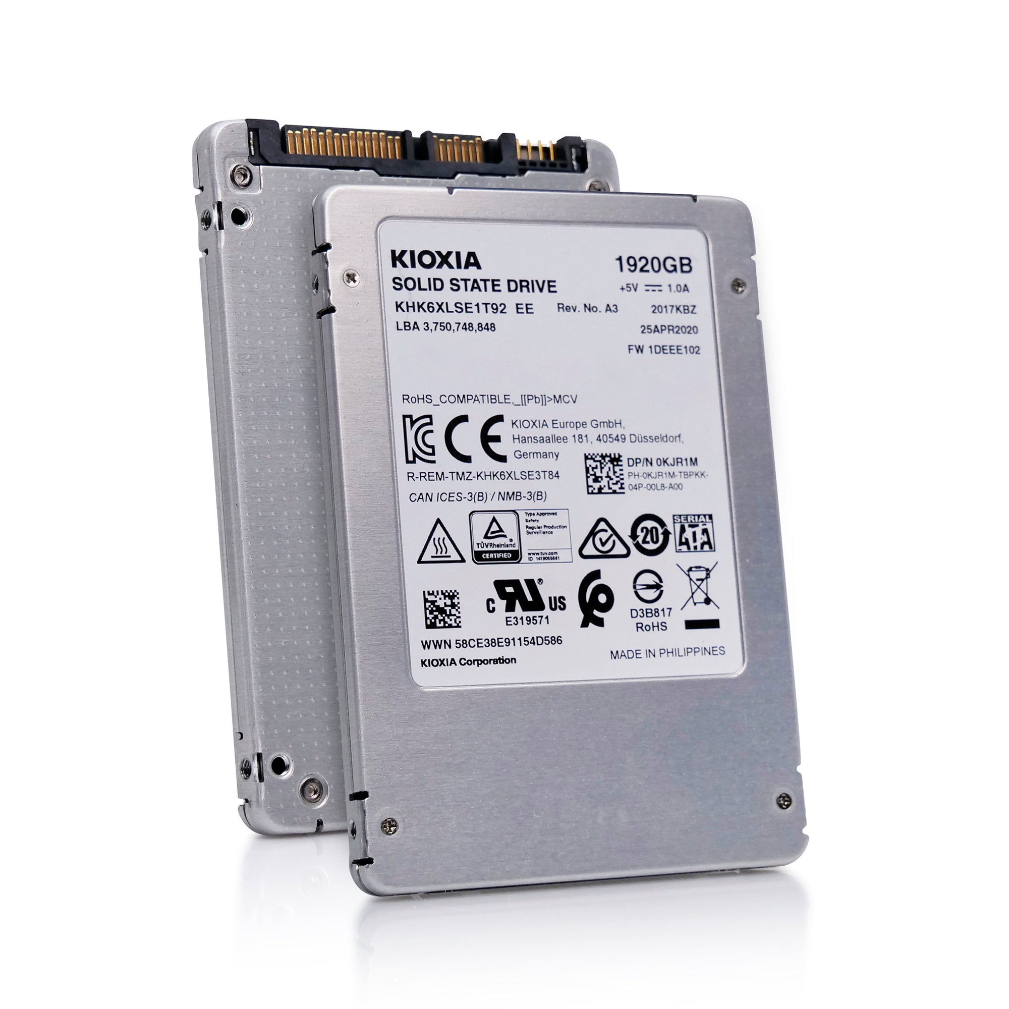 Kioxia HK6-DC KHK6XLSE1T92 1.92TB SATA 6Gb/s 3D TLC 2.5in Solid State Drive