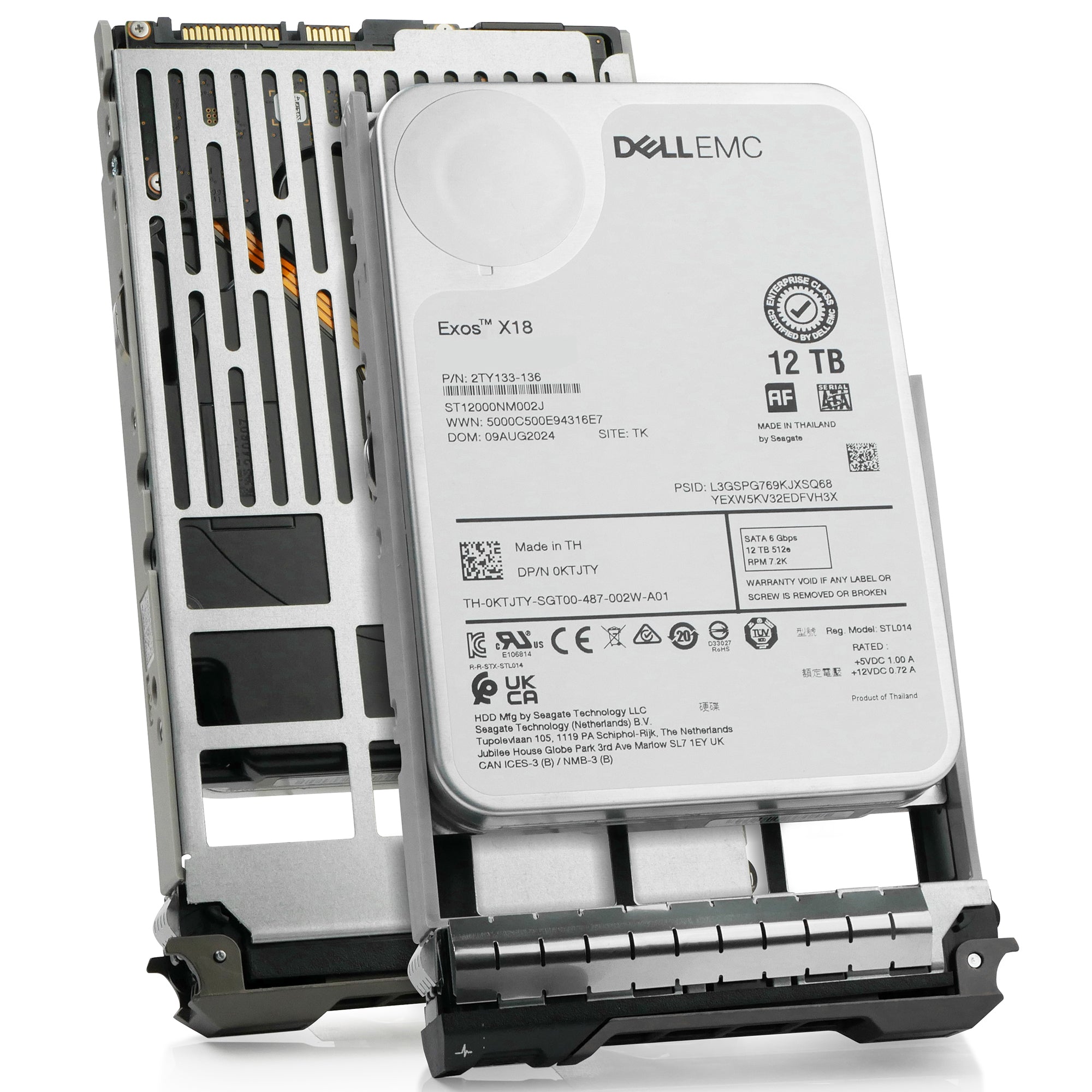 Dell G13 0KTJTY 12TB 7.2K RPM SATA 6Gb/s 512e 3.5in Hard Drive