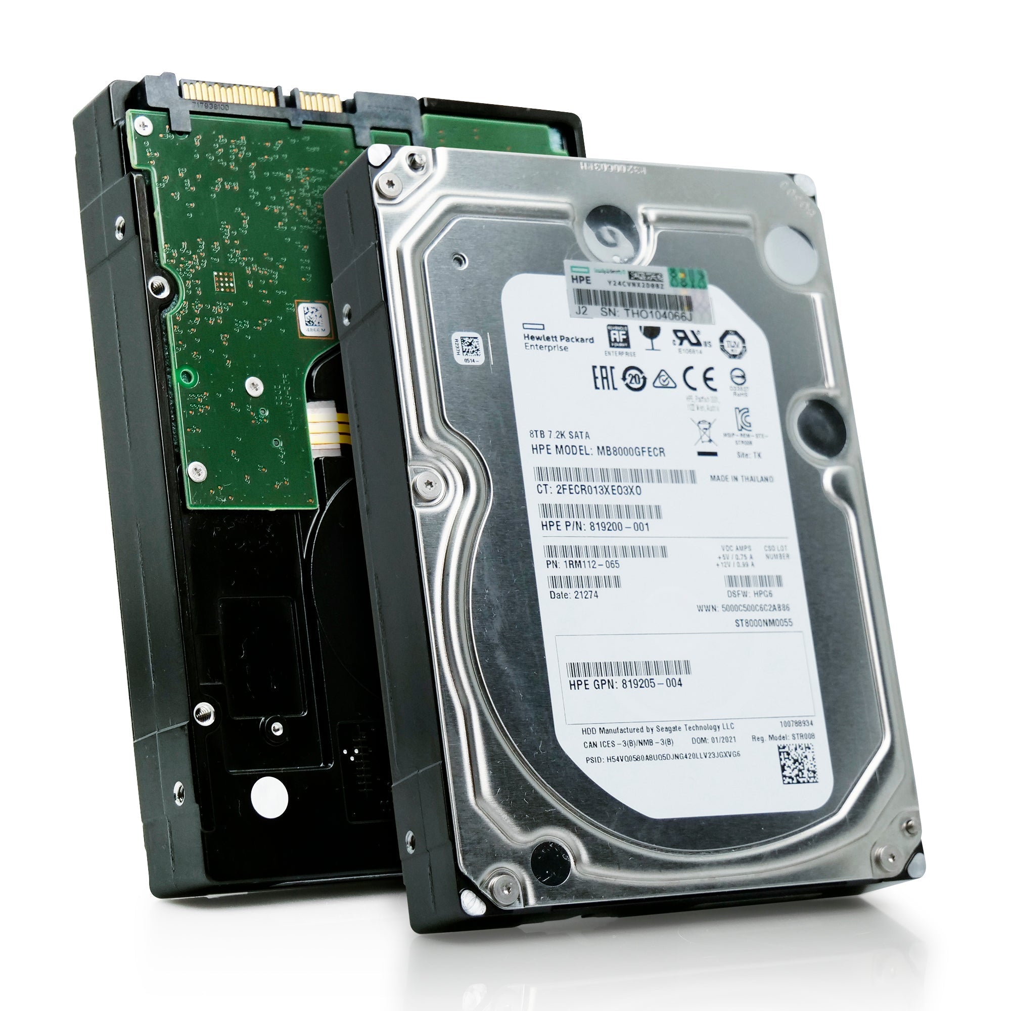 Seagate/HP Exos 7E8 ST8000NM0055 8TB 7.2K RPM SATA 6Gb/s 512e 3.5in Refurbished HDD