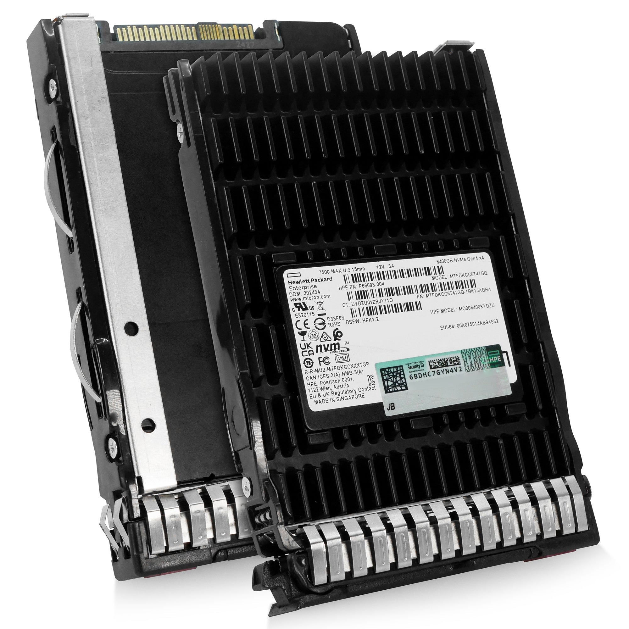 HP Generation 8 P66093-004 6.4TB 3 DWPD PCIe Gen 4.0 x4 8GB/s 3D TLC U.3 NVMe 2.5in Recertified Solid State Drive