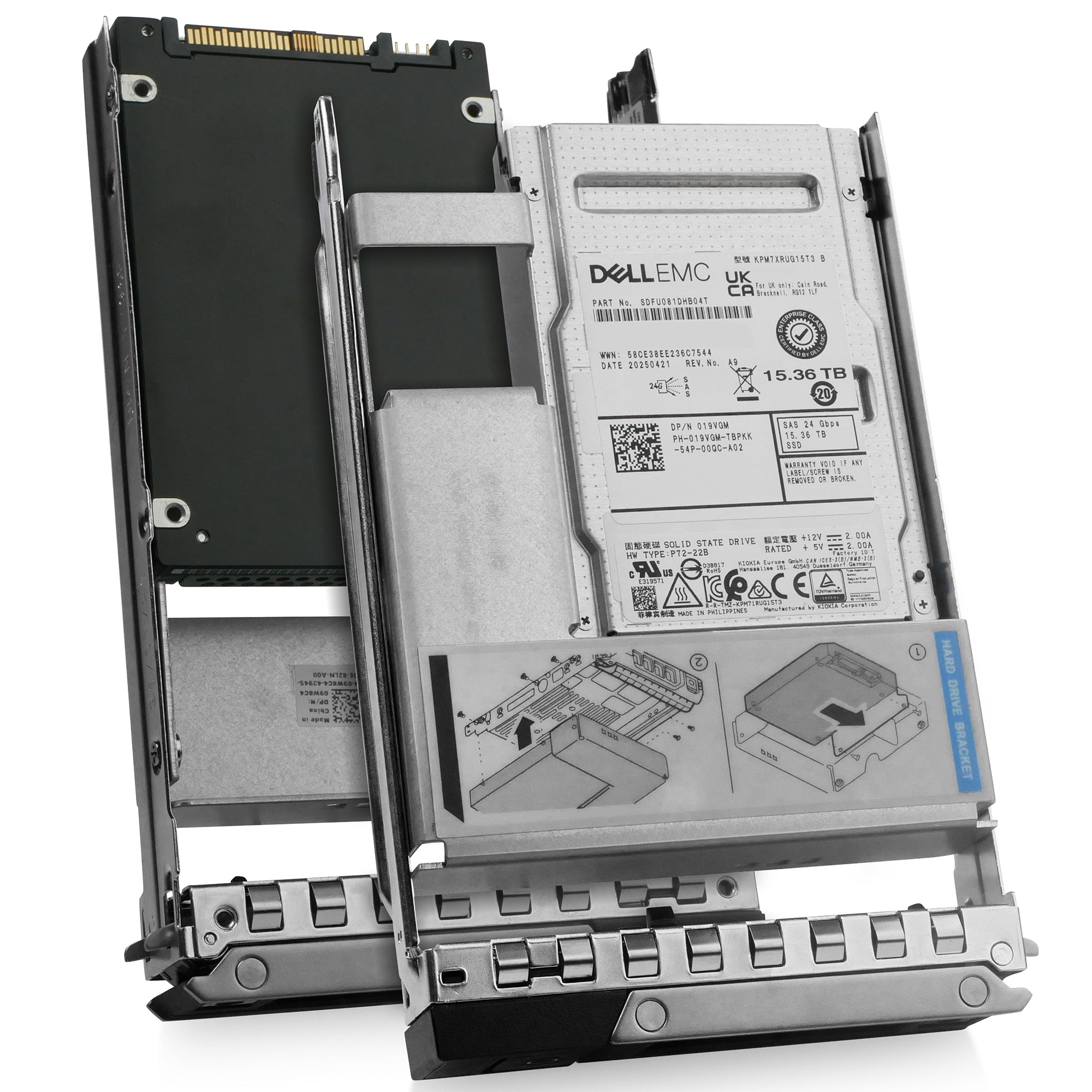 Dell G14 019VGM 15.36TB 1 DWPD SAS-4 24Gb/s 3D TLC 3.5 Recertified SSD