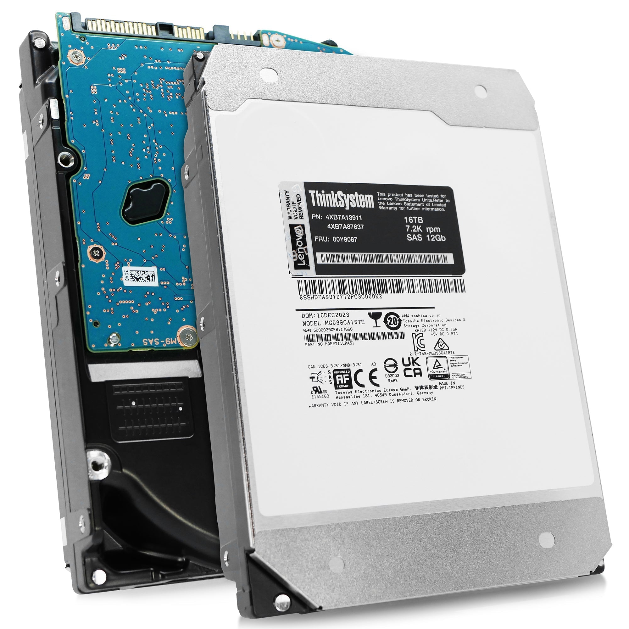 Toshiba/Lenovo MG09 MG09SCA16TE 16TB 7.2K RPM SAS 12Gb/s 512e 3.5in Hard Drive
