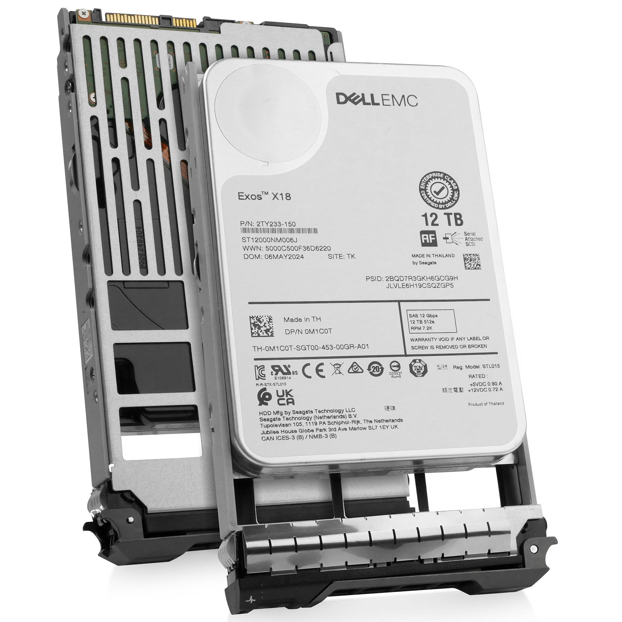 Dell G13 0T7XPD 12TB 7.2K RPM SAS 12Gb/s 512e 3.5in Hard Drive