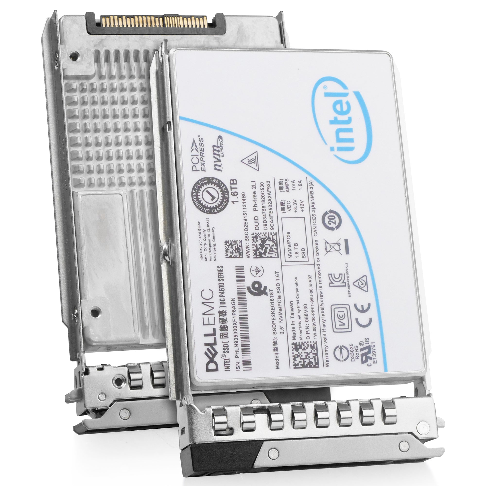 Dell G14 0NTR3P 1.6TB 3 DWPD PCIe Gen 3.1 x4 4GB/s Mixed-Use 3D TLC U.2 NVMe 2.5in Refurbished SSD