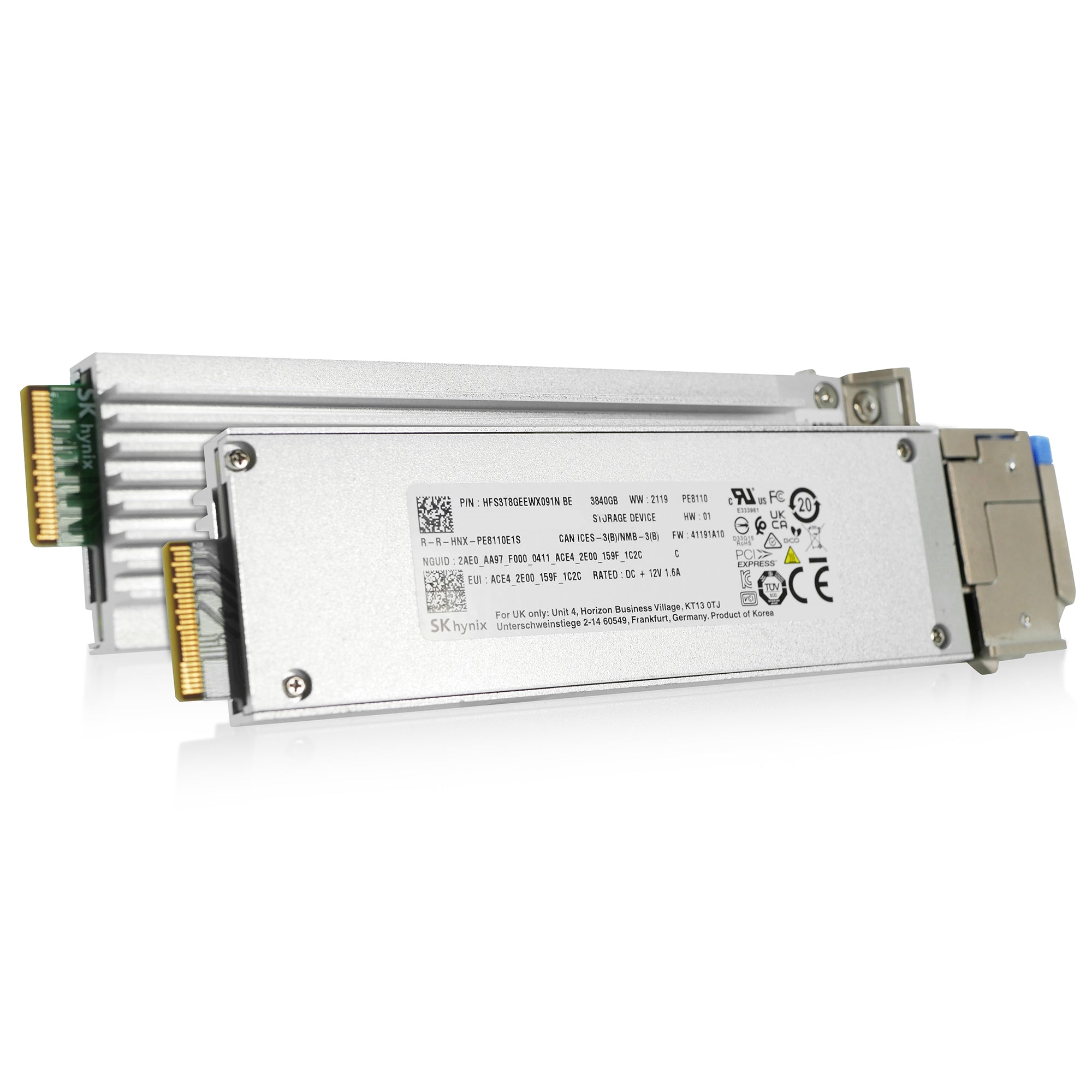 SK Hynix PE8110 HFS3T8GEEWX091N 3.84TB 1 DWPD PCIe Gen 4.0 x4 8GB/s 4D V6 TLC E1.Sin Refurbished SSD