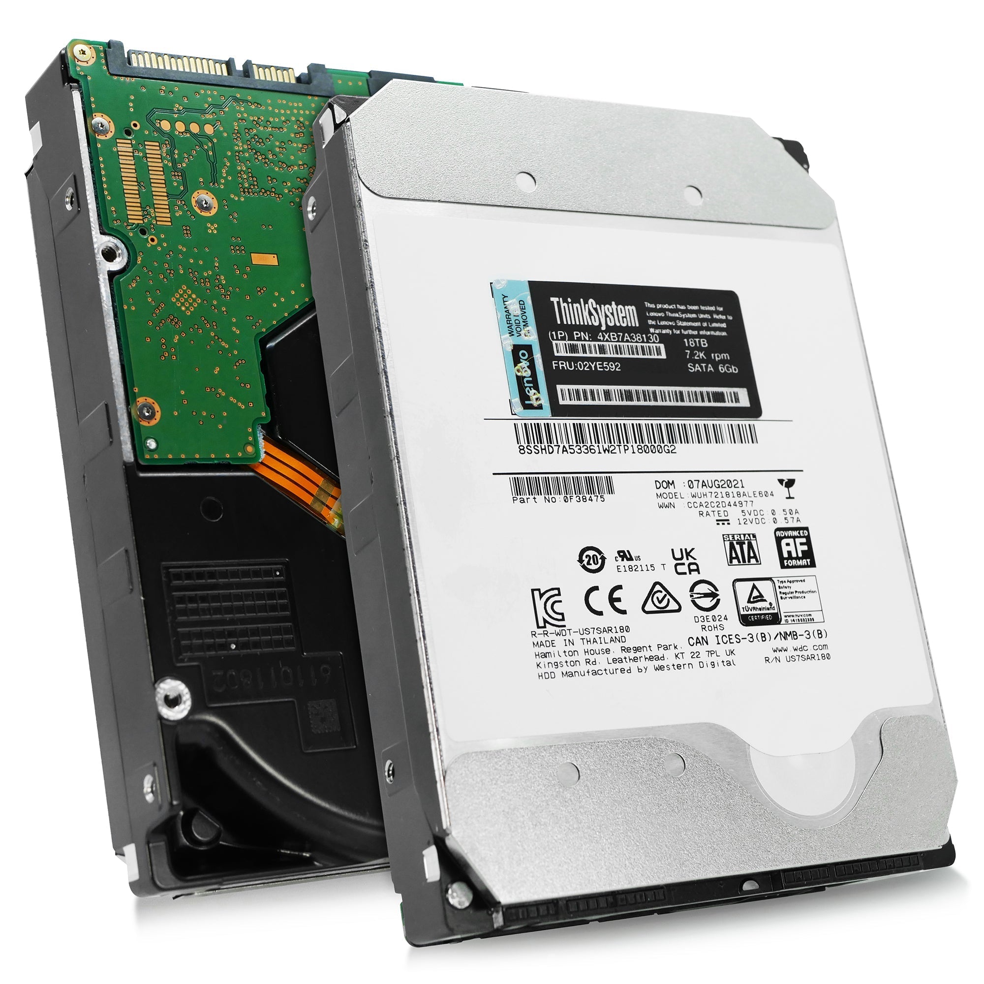Western Digital/Lenovo Ultrastar DC HC550 WUH721818ALE604 0F38475 18TB 7.2K RPM SATA 6Gb/s 512e 3.5in Hard Drive