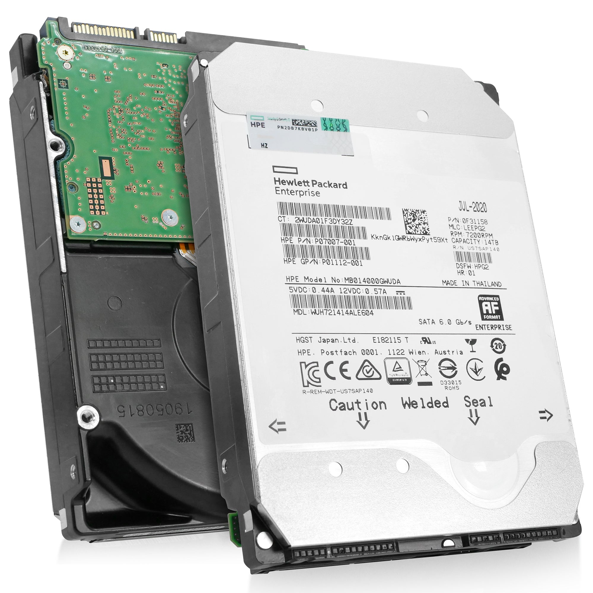 HP/Western Digital Ultrastar DC HC530 WUH721414ALE604 0F31158 14TB 7.2K RPM SATA 6Gb/s 512e 3.5in Refurbished HDD