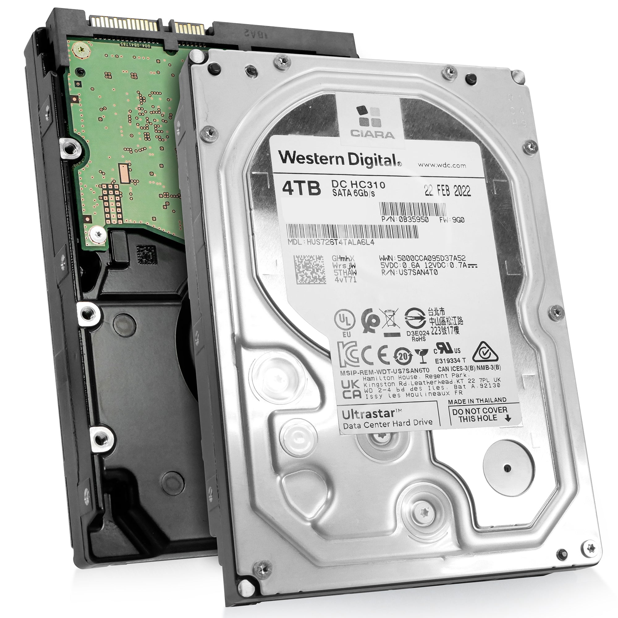 Western Digital Ultrastar DC HC310 HUS726T4TALA6L4 0B35950 4TB 7.2K RPM SATA 6Gb/s 512n 3.5in Hard Drive