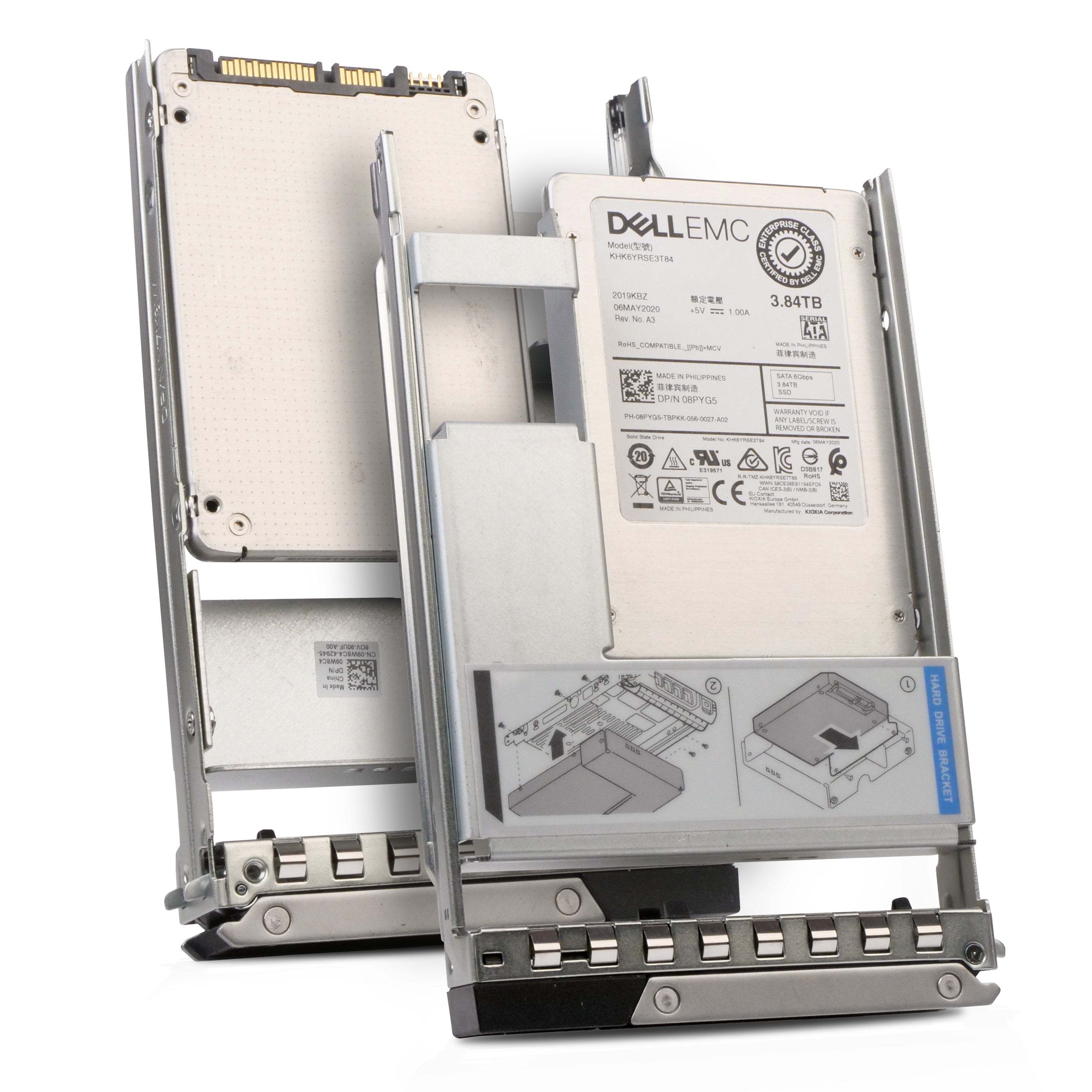 Dell G14 08PYG5 3.84TB 1 DWPD SATA 6Gb/s 3D TLC Hybrid 3.5in Refurbished SSD