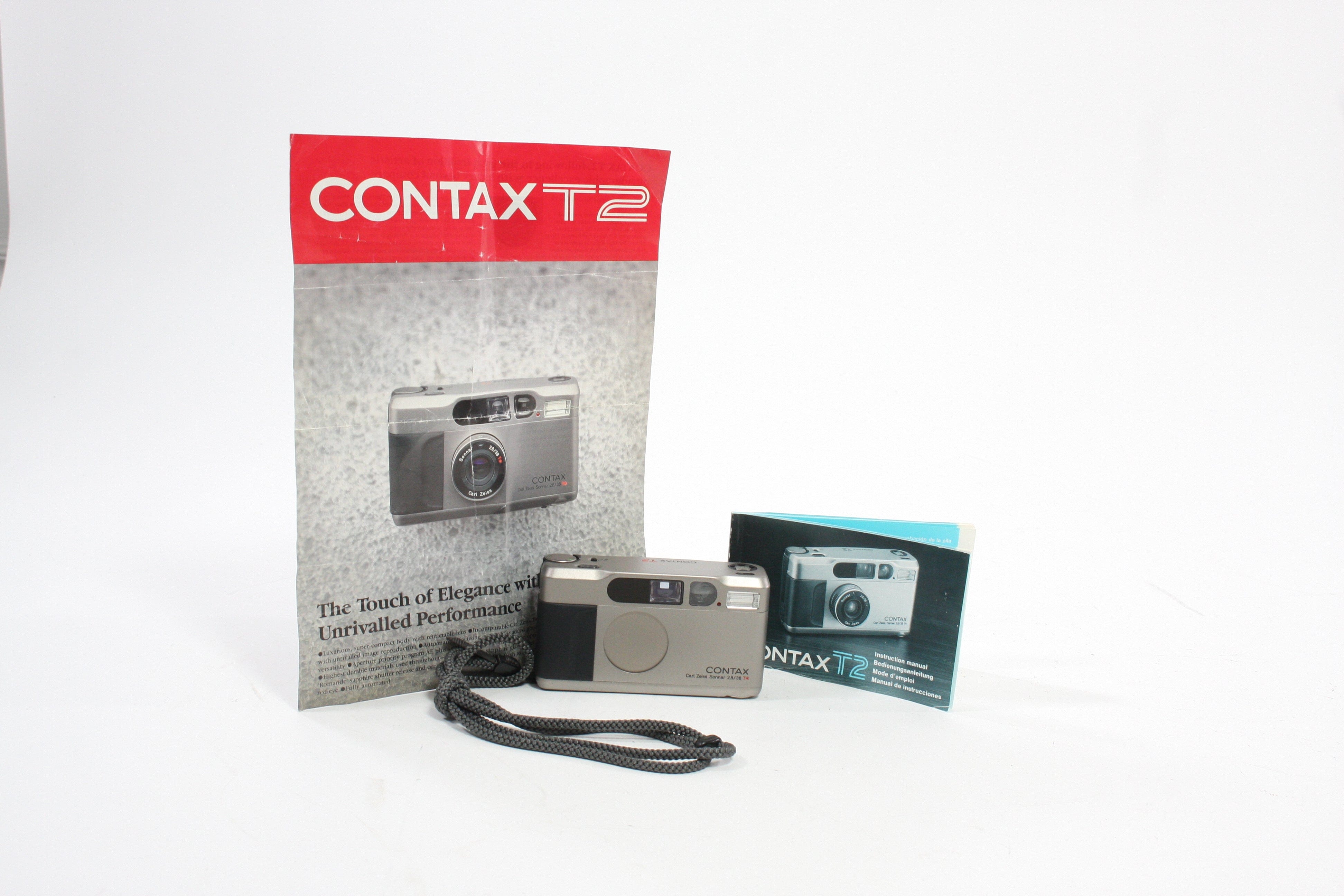 Contax T2 with 38mm f/2.8 T* Carl Zeiss Sonnar Lens 35mm Camera