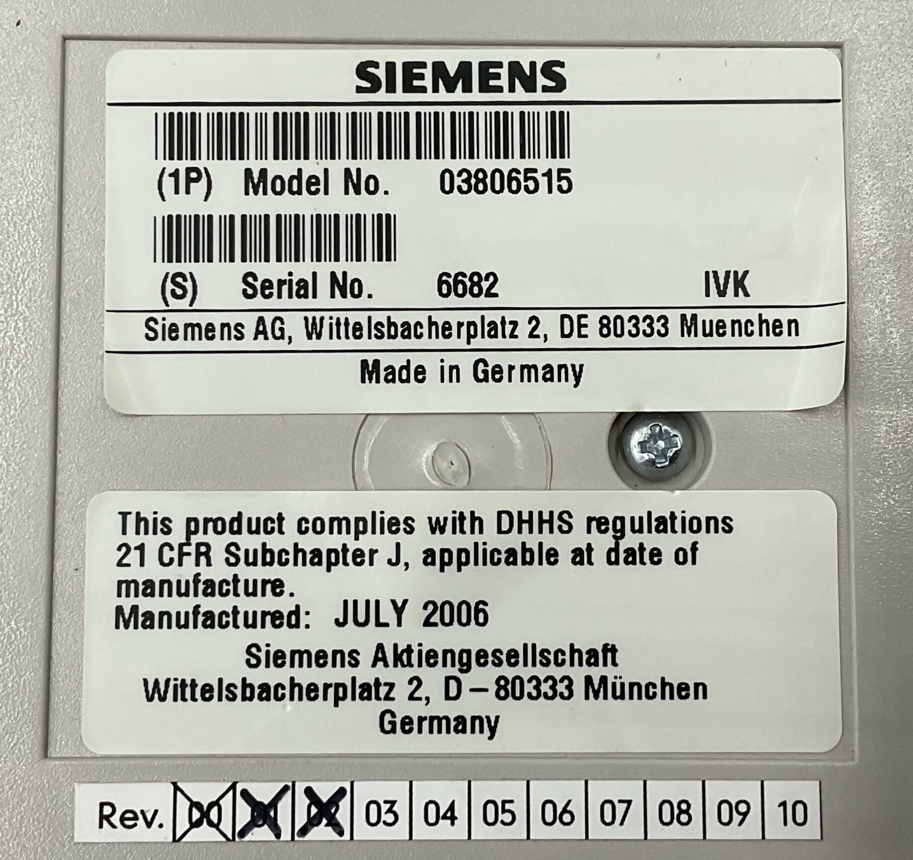CONTROL-BOX (3806515/03806515 SIEMENS