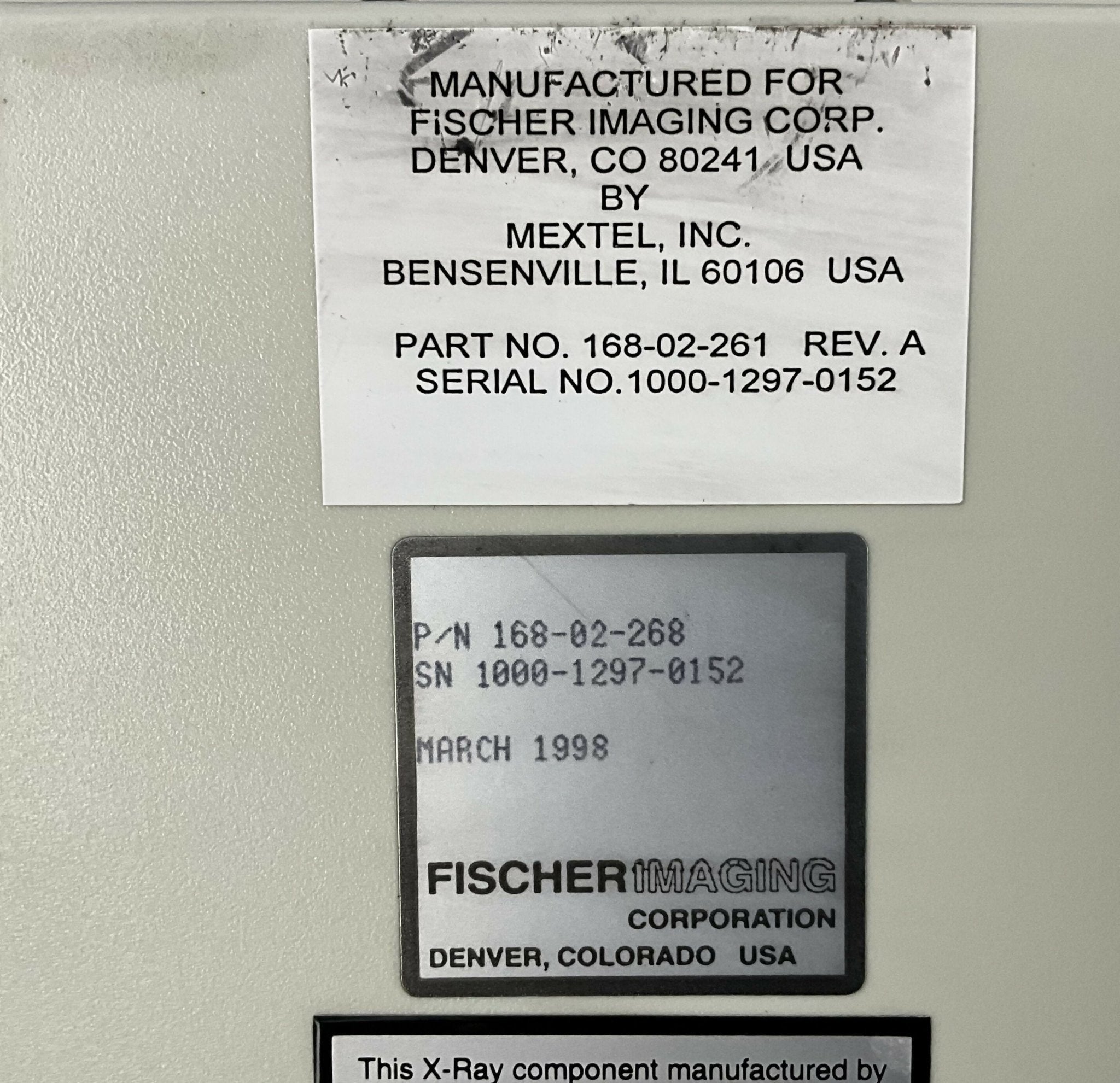 CONTROL CONSOLE (DIGITAL-X 625HF/168-02-268 FISCHER