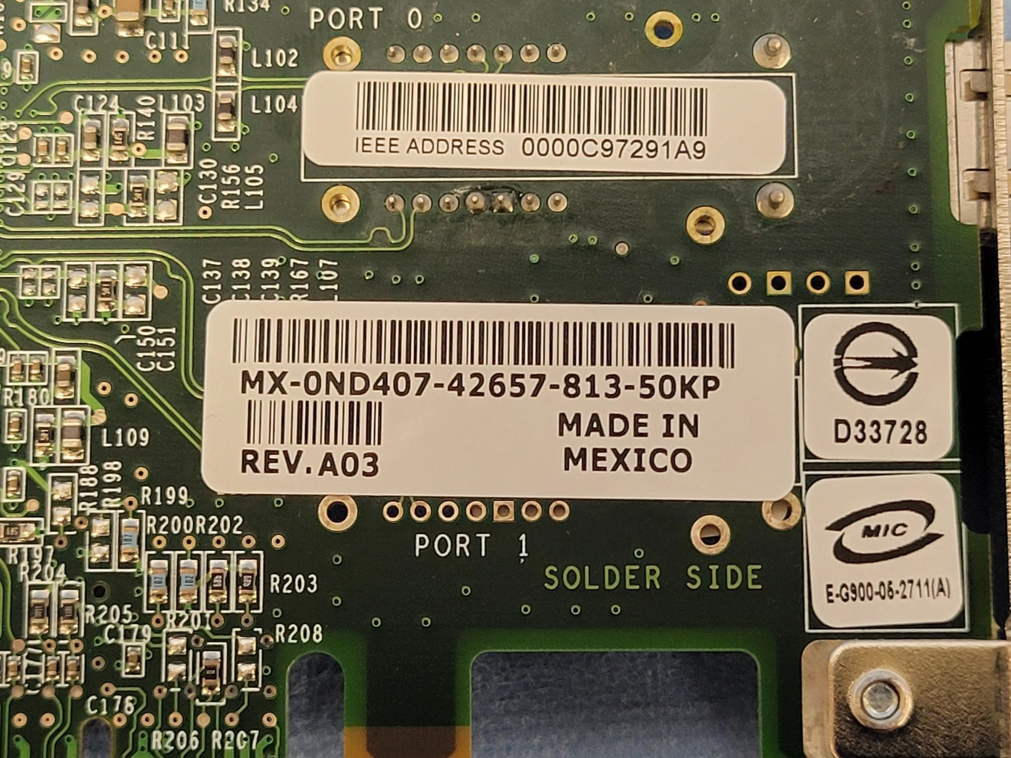 Dell ND407 Emulex LPE1150-E Lightpulse 4GB PCI-E PCIe FC 266MHZ Network Card HBA