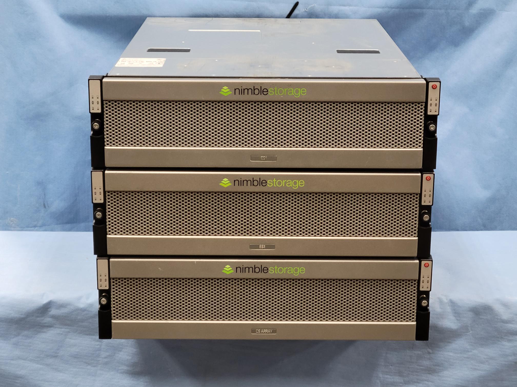 228TB Nimble Storage CS300 & 2 x ES1-H90T – 6.2TB Flash, 10Gbe