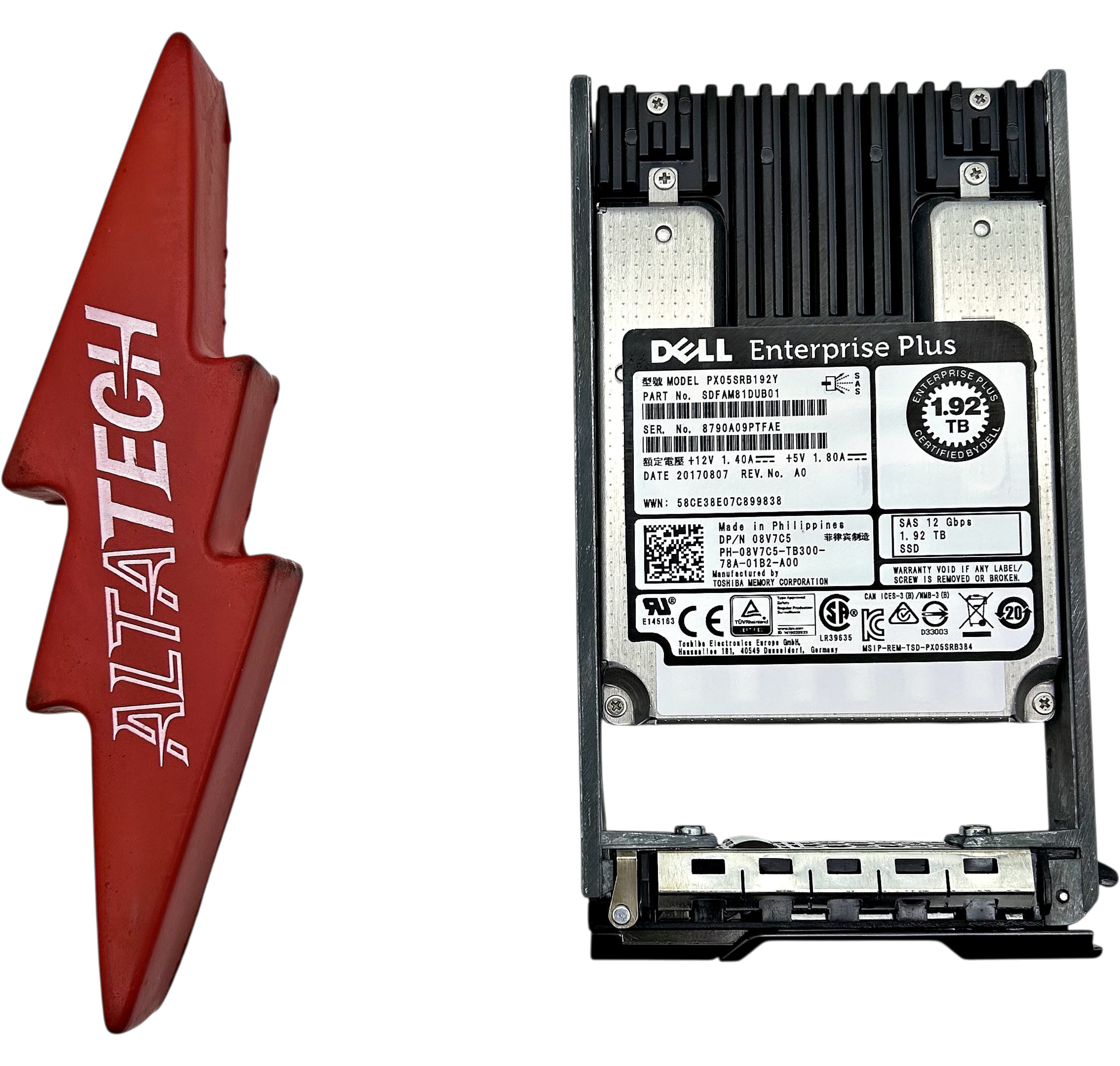 Dell 08V7C5 1.92TB SSD SAS 12G RI + PX05SRB192Y