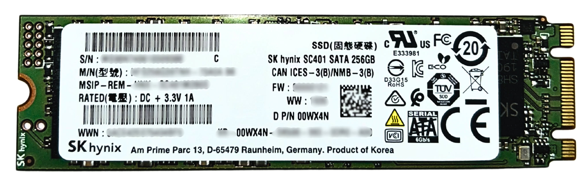 Dell 0WX4N 256GB SSD M.2 2280 HYNIX SC401 (2)