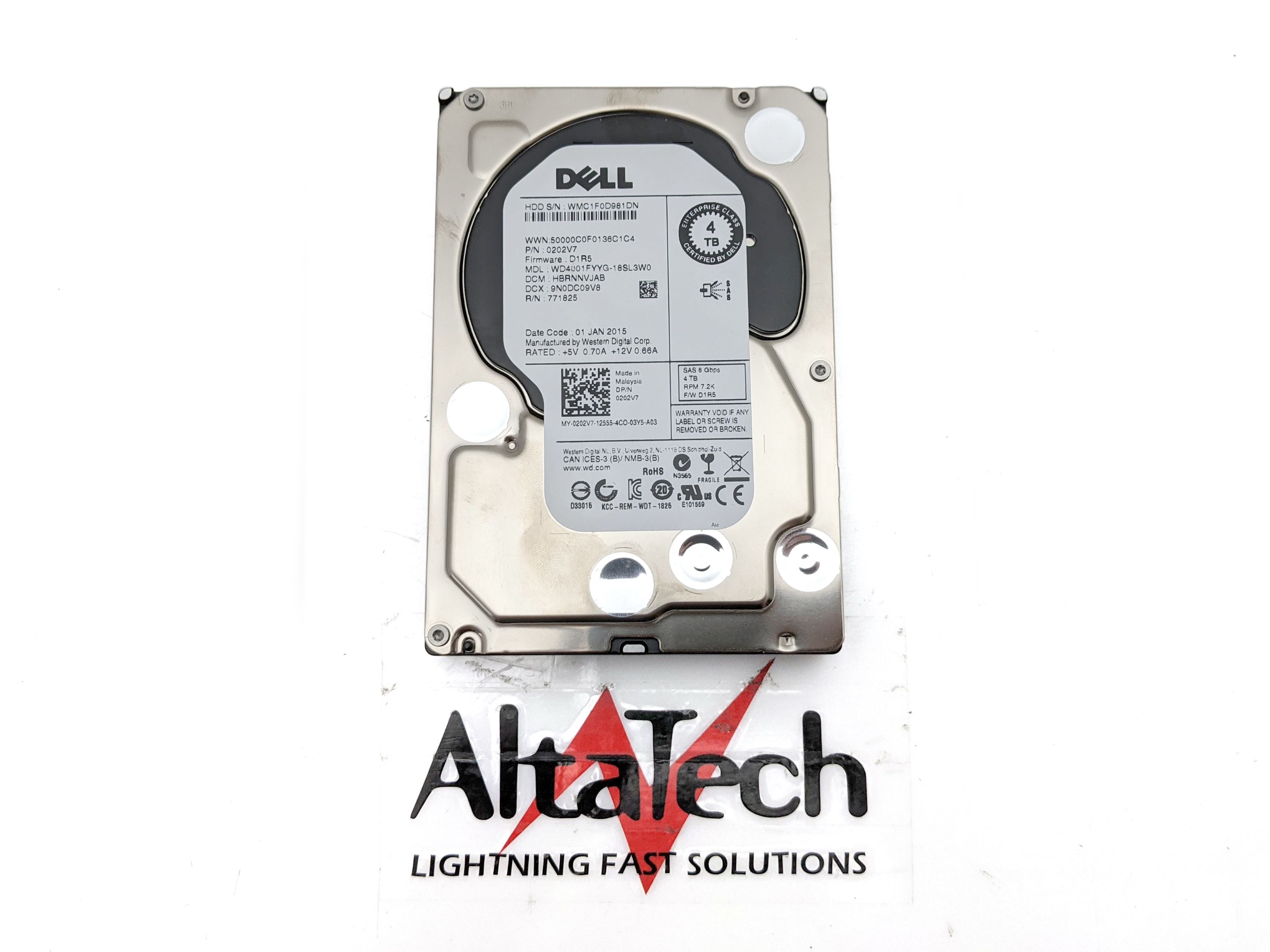 Dell 202V7 4TB 7.2K SAS 3.5 6G