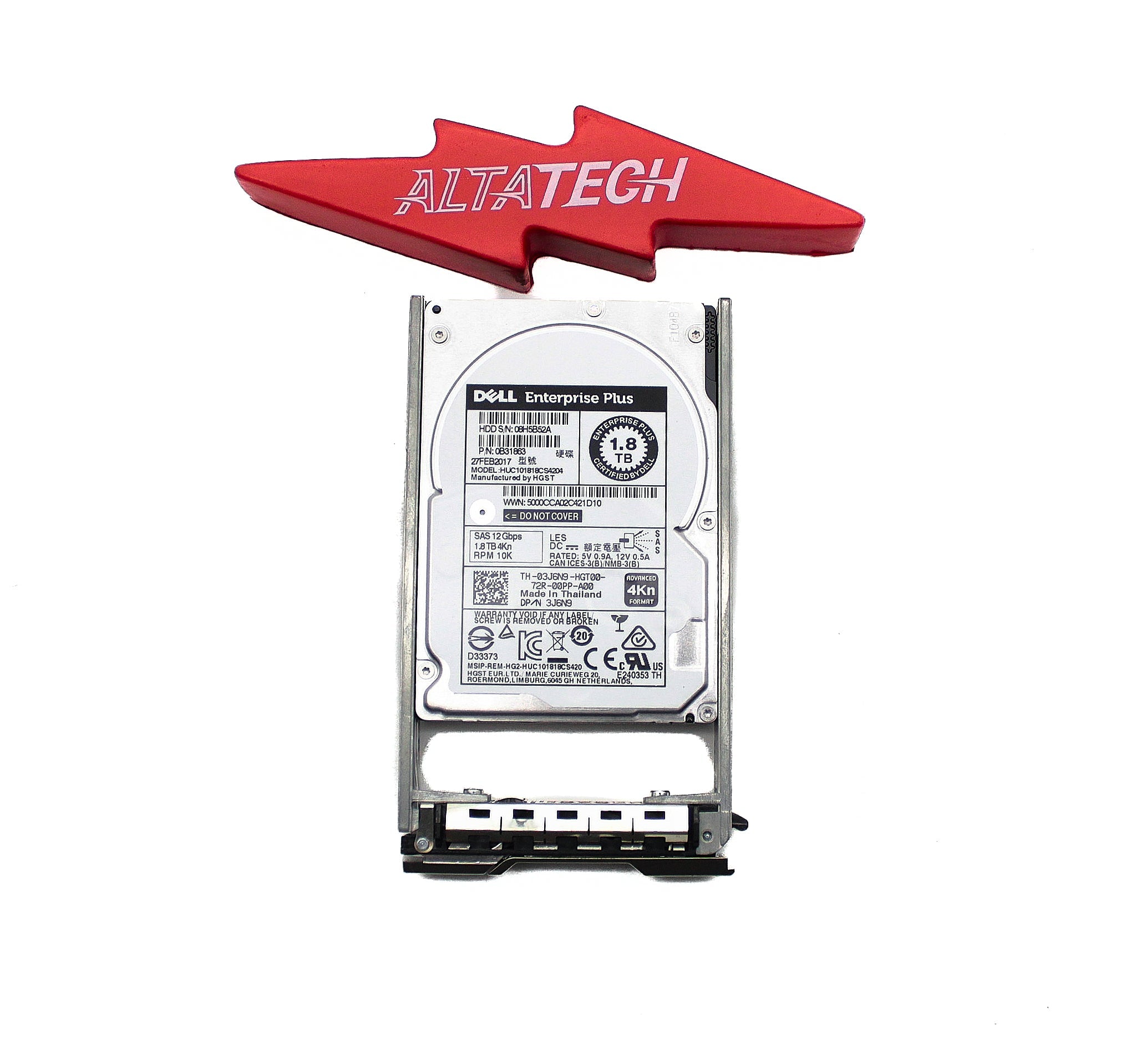 Dell 3J6N9-EQL_NEW 1.8TB 10K SAS 2.5 12G 4K EP+ HUC101818CS4204 / 0B3