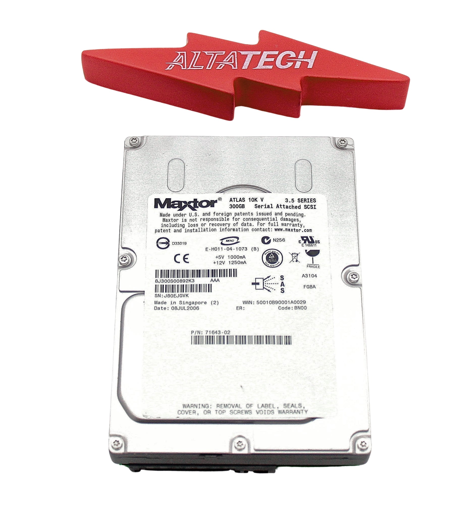 Dell 71643-02 300GB 10K SAS 3.5 HDD EQL TR