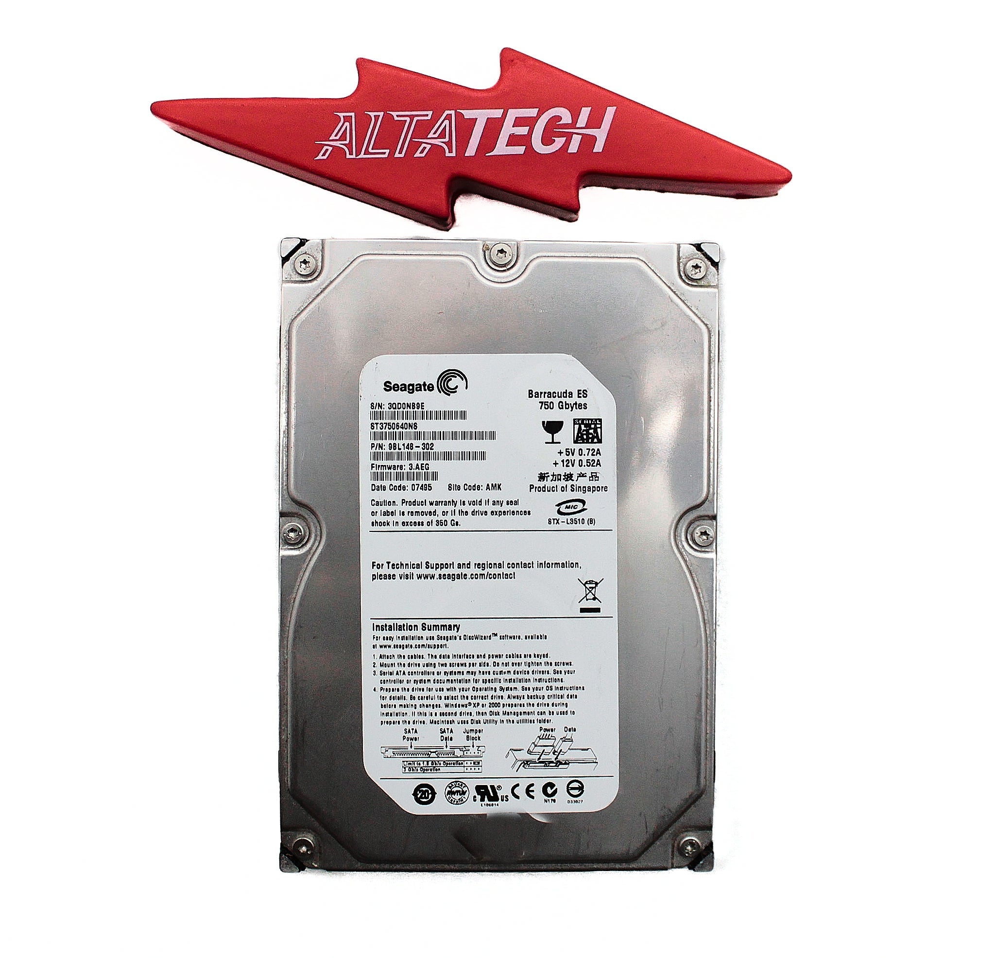 Dell 9BL148-081-EQL 750GB 7.2K SATA 3.5 3G PS100