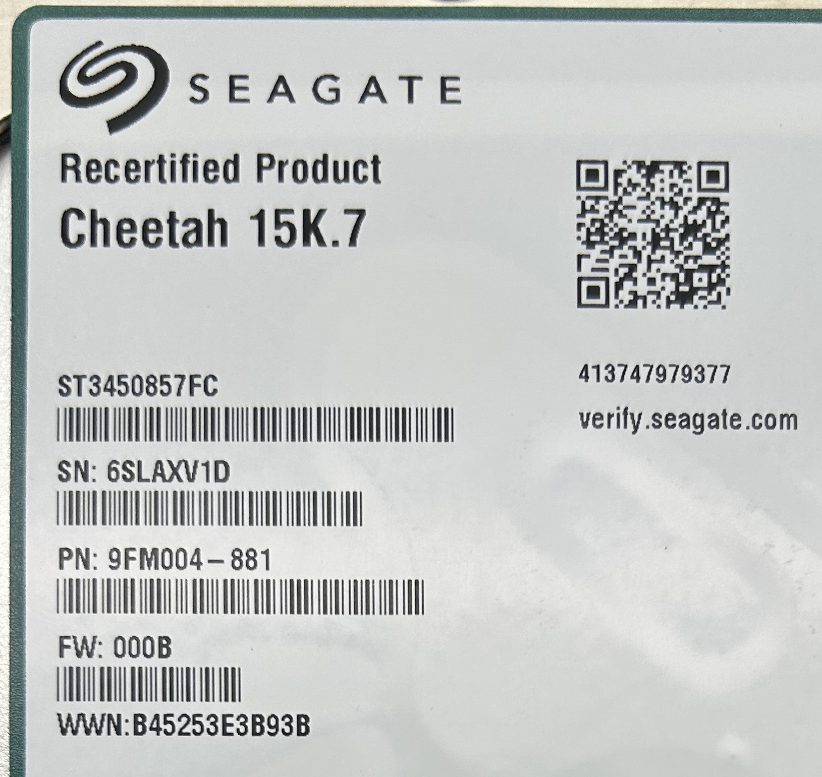 Dell 9FM004-881-CML 450GB 15K FC 4G ST3450857FC CML