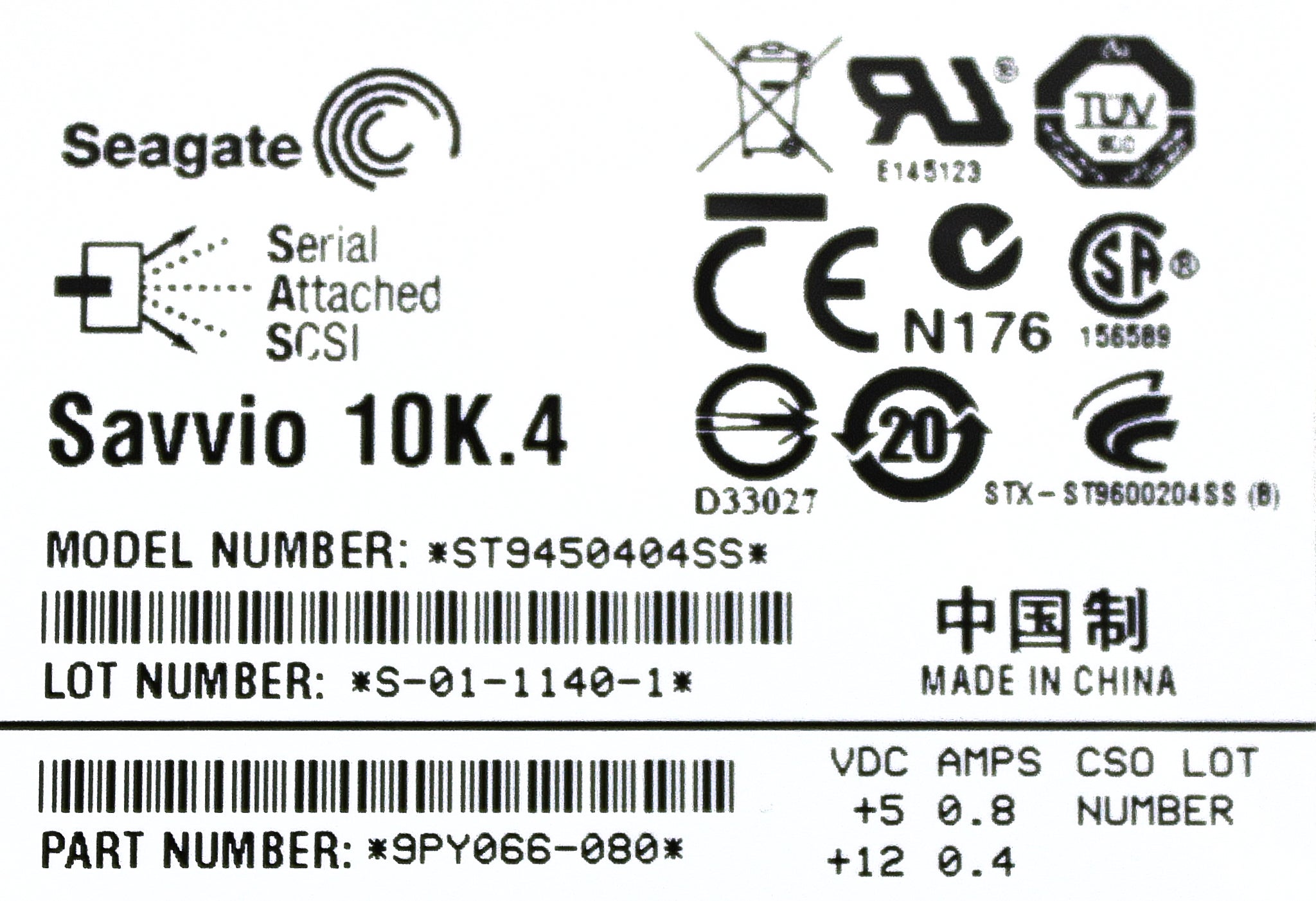 Dell 9PY066-080-CML 450GB 10K SAS 2.5 6G ST9450404SS
