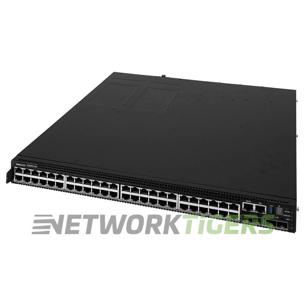 NEW Dell N3248TE-ON 48x 1GB RJ45 4x 10GB SFP+ 2x QSFP28 F-B Air OS10 Switch