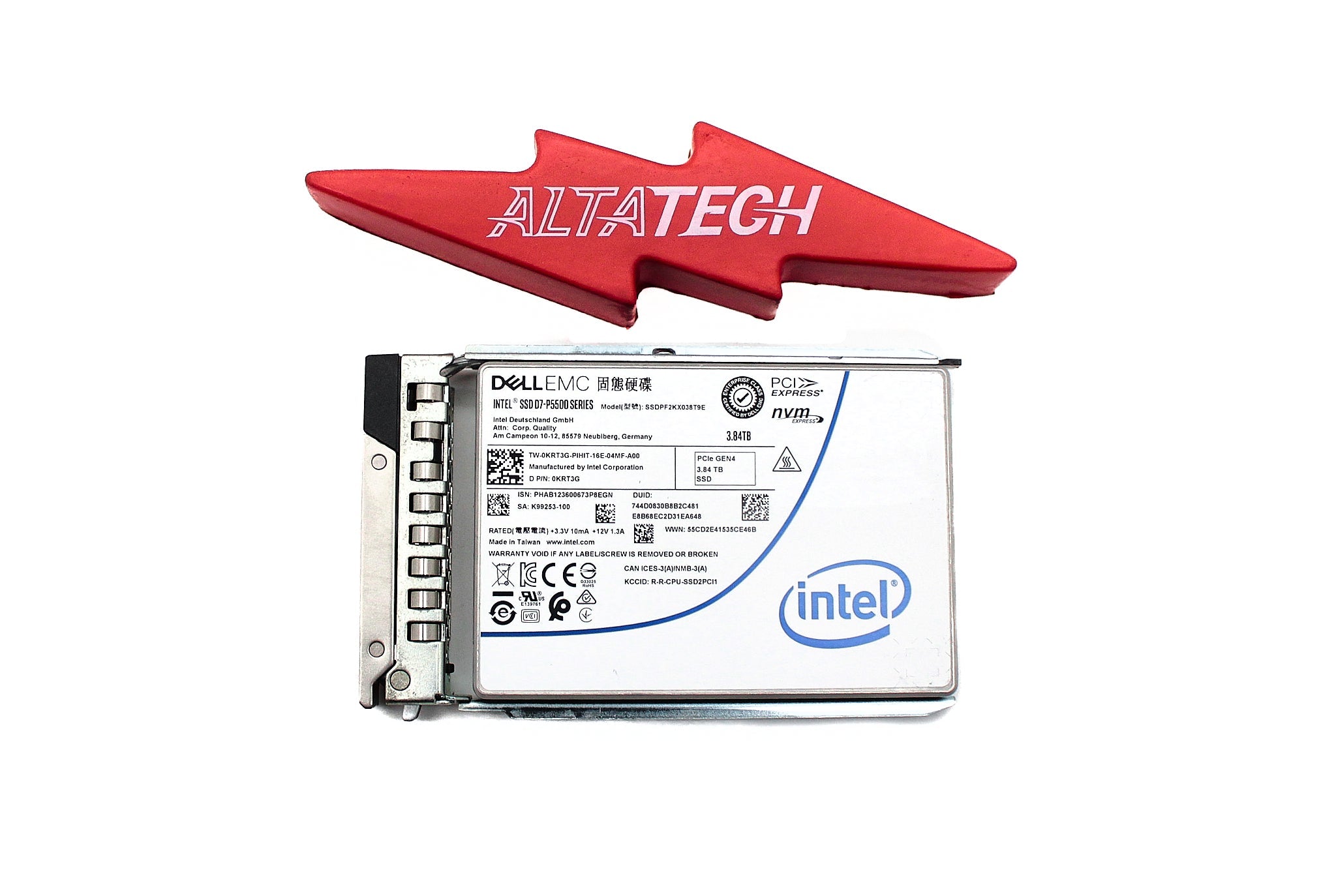 Dell KRT3G 3.84Tb SSD 2.5 U.2 PCIe Gen4 NVMe SSDPF2KX038T9E