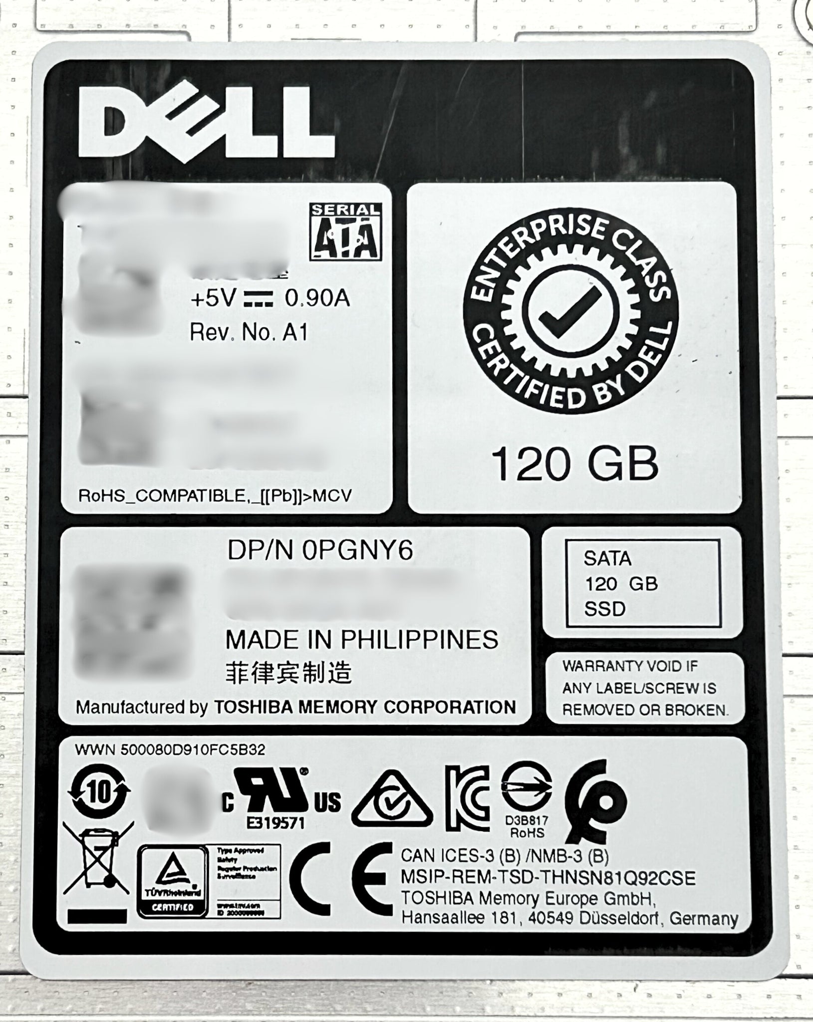 Dell PGNY6 120GB SSD SATA 2.5 6G