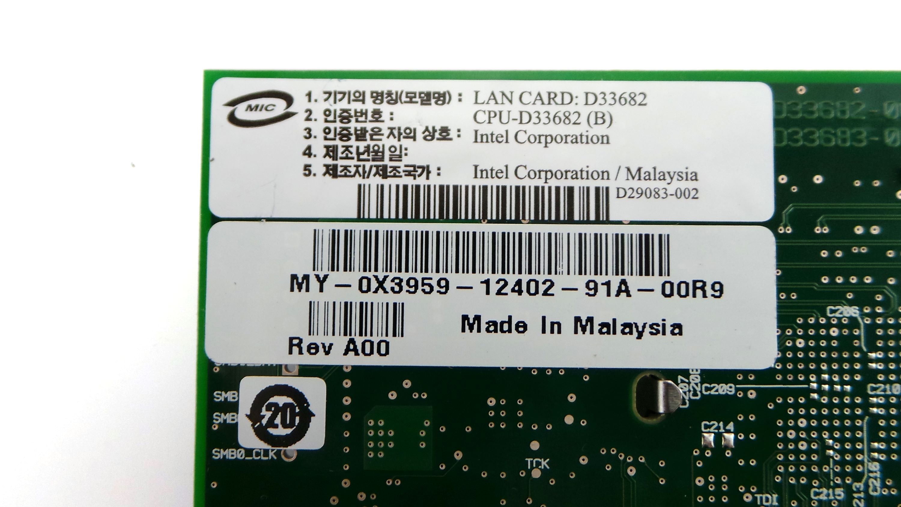 Dell X3959 PRO/1000 PT Dual Port RJ-45 NIC