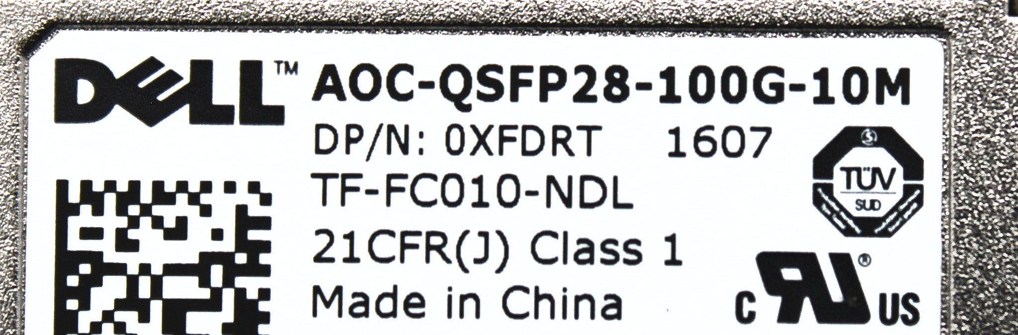 Dell XFDRT DELL 100G QSFP28 TO QSFP28 ACTIVE OPTICAL CABLE 10M