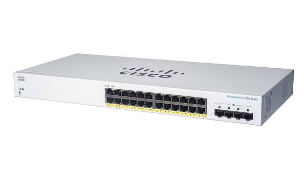 CBS220-24T-4X-NA - Cisco Business 220 Series 24-Ports 10/100/1000BASE-T Ethernet Layer 2 Rack-mountable Managed Smart Switch with 4-Ports SFP+