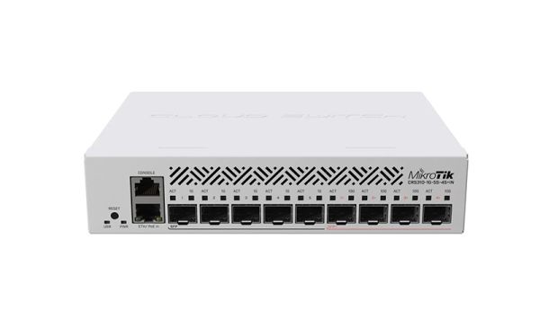 CRS310-1G-5S-4S+IN - Mikrotik CRS310 5-Ports 1GBASE-X SFP Layer 3 Desktop Managed Indoor Network Switch with 4-Ports SFP+