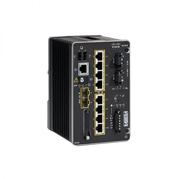IE-3400-8P2S-E - Cisco Catalyst IE-3400 Series 8-Ports 10/100/1000BASE-T PoE+ Layer 3 DIN Rail-mountable Managed Rugged Switch with 2-Ports SFP