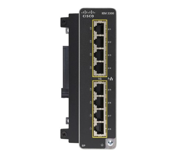 IEM-3300-8P - Cisco 8-Ports 1GbE PoE+ Expansion Module for Catalyst IE3300 Series