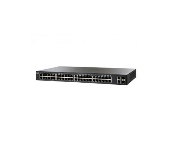 SF220-48P-K9 - Cisco 220 Series 48-Ports 10/100/1000BASE-T PoE+ Layer 2 Rack-mountable Managed Smart Switch with 2-Ports SFP