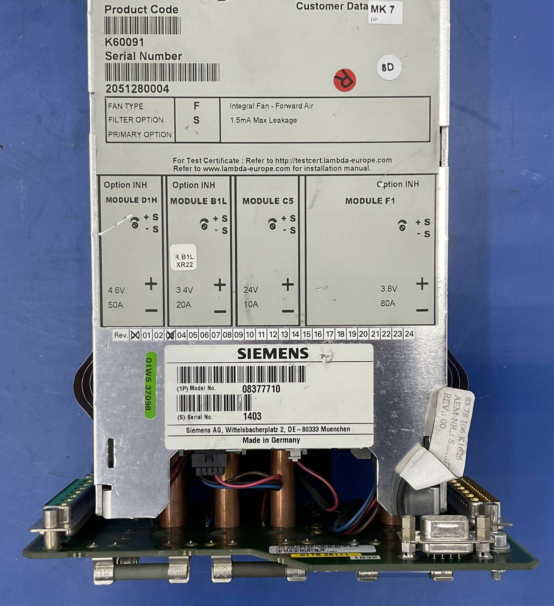 DMS POWER SUPPLY (08377710) SIEMENS