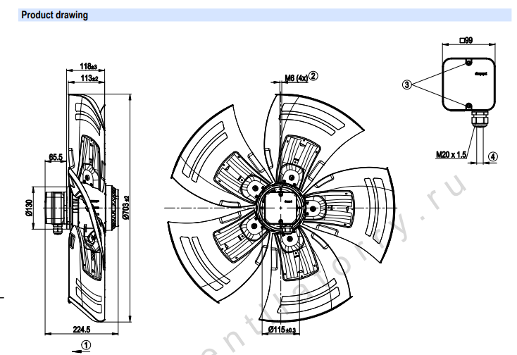 A6D710-AQ01-01 ebm papst  fan 840W 380V