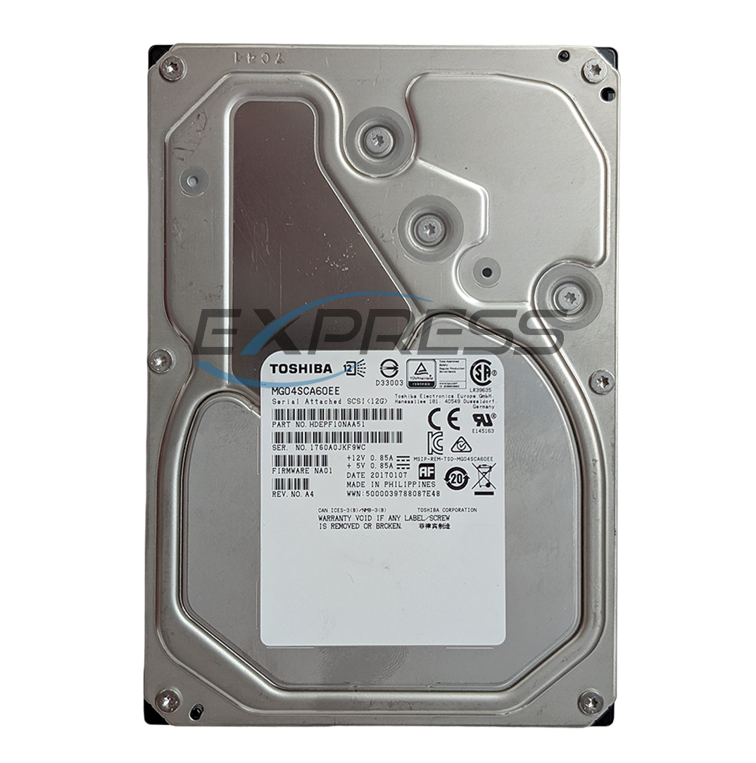 Toshiba 3.5" 6TB 7.2K NL-SAS 12Gbps HDD | HDEPF10NAA51