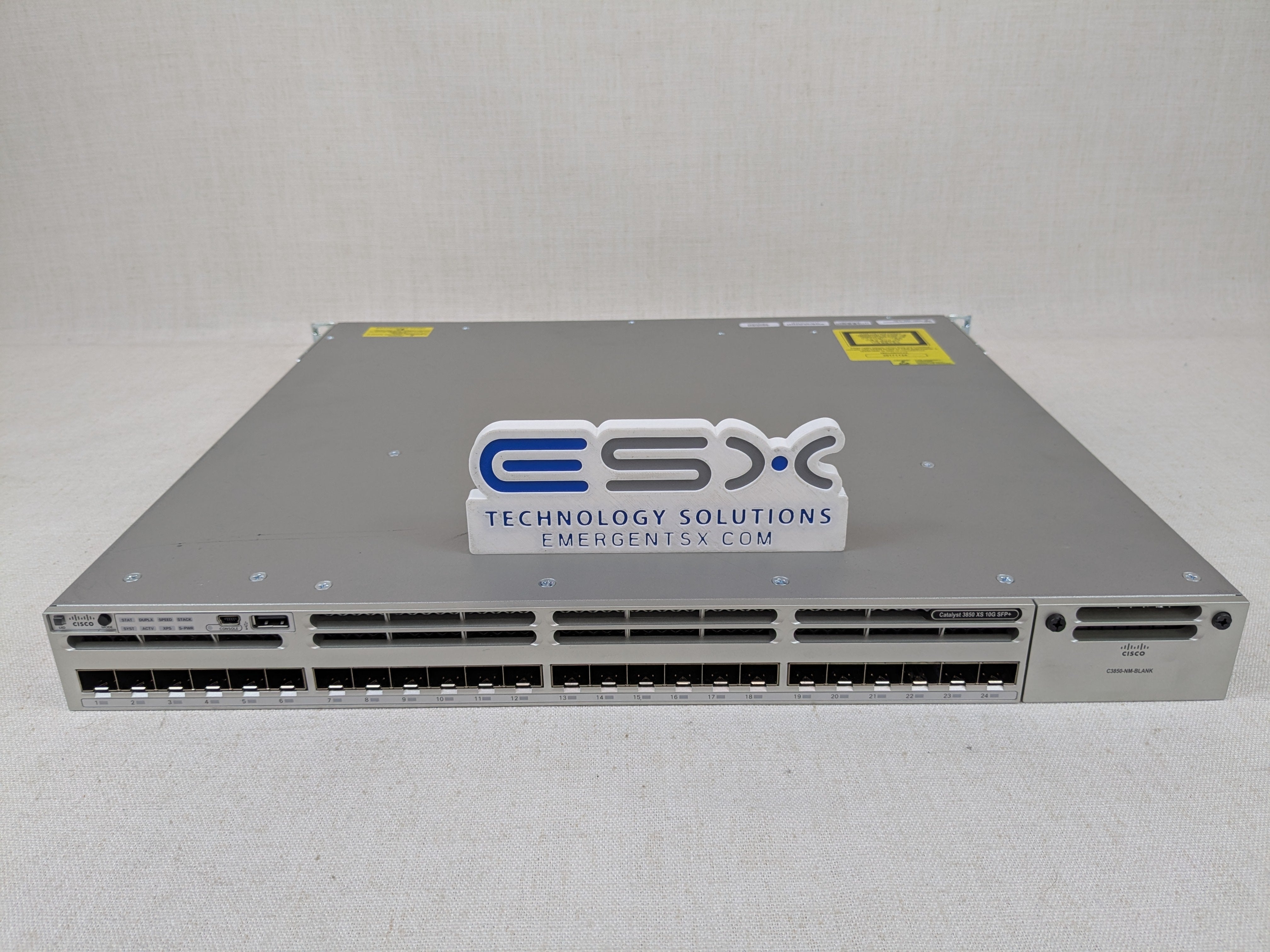 Cisco Catalyst WS-C3850-24XS-S 24-Port 10Gbe SFP+ L3 Switch 2x 715W PSU