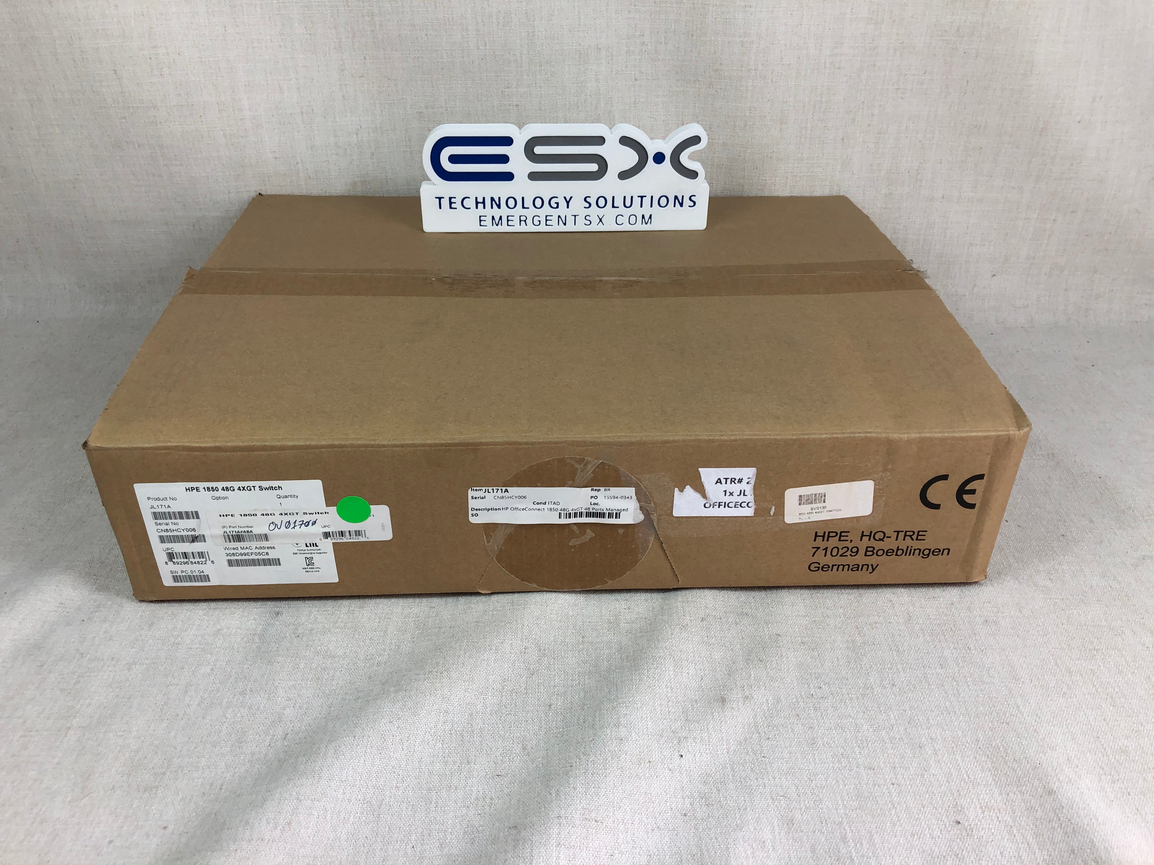 Open Box HP JL171A OfficeConnect 1850 48Port Gigabit Ethernet 4x 10G SFP+ Switch