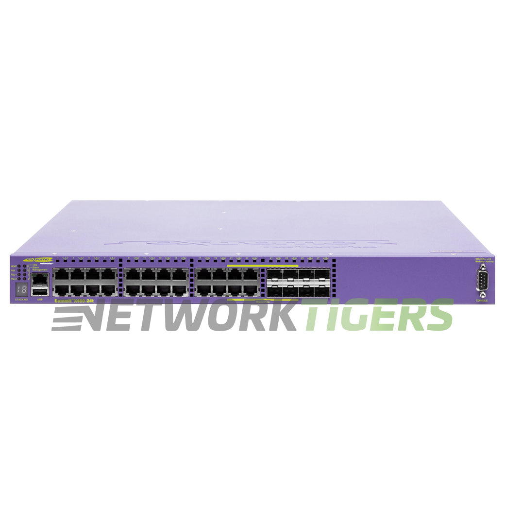 Extreme 16407 X460-24tDC 24x 1GB RJ-45 8x 1GB SFP 2x Module Slot (DC) Switch