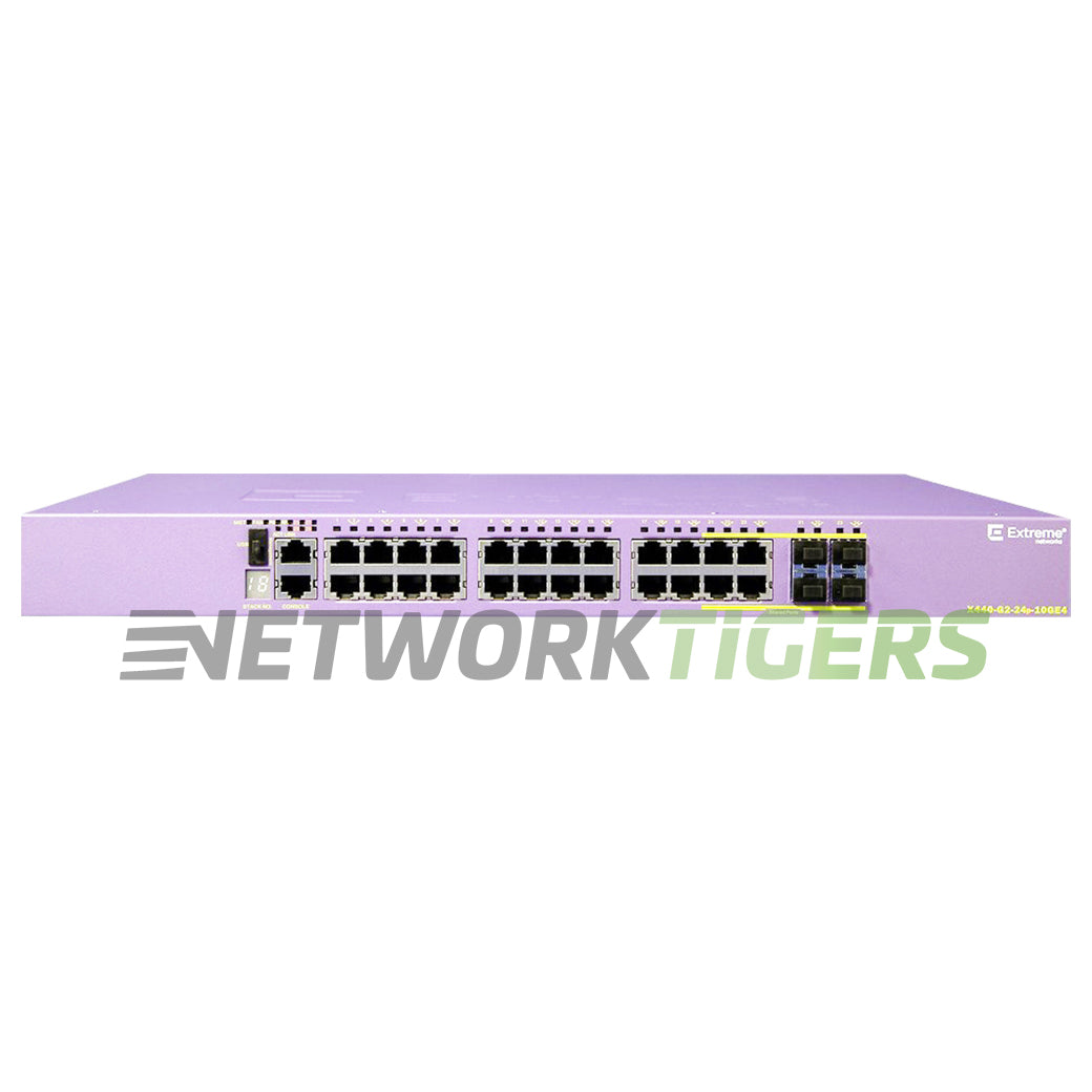 NEW Extreme 16533 X440-G2-24p-10GE4 24x 1GB PoE RJ-45 4x 1GB SFP Combo Switch