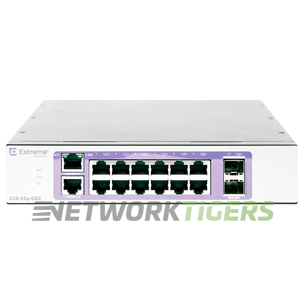 Extreme 16567 210-12p-GE2 12x 1GB PoE RJ45 2x 1GB SFP Switch