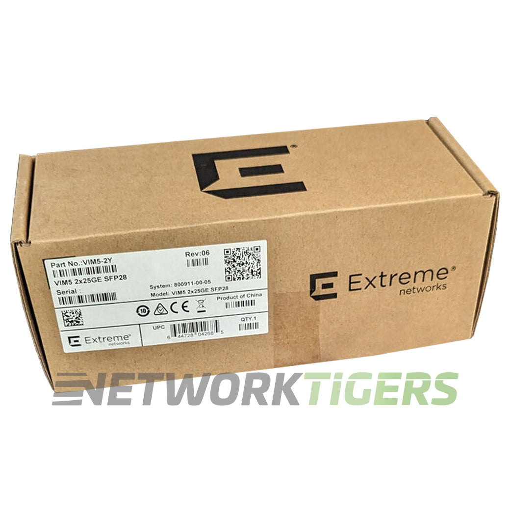 NEW Extreme VIM5-2Y VSP 4900 Series 2x 25GB SFP28 Switch Module