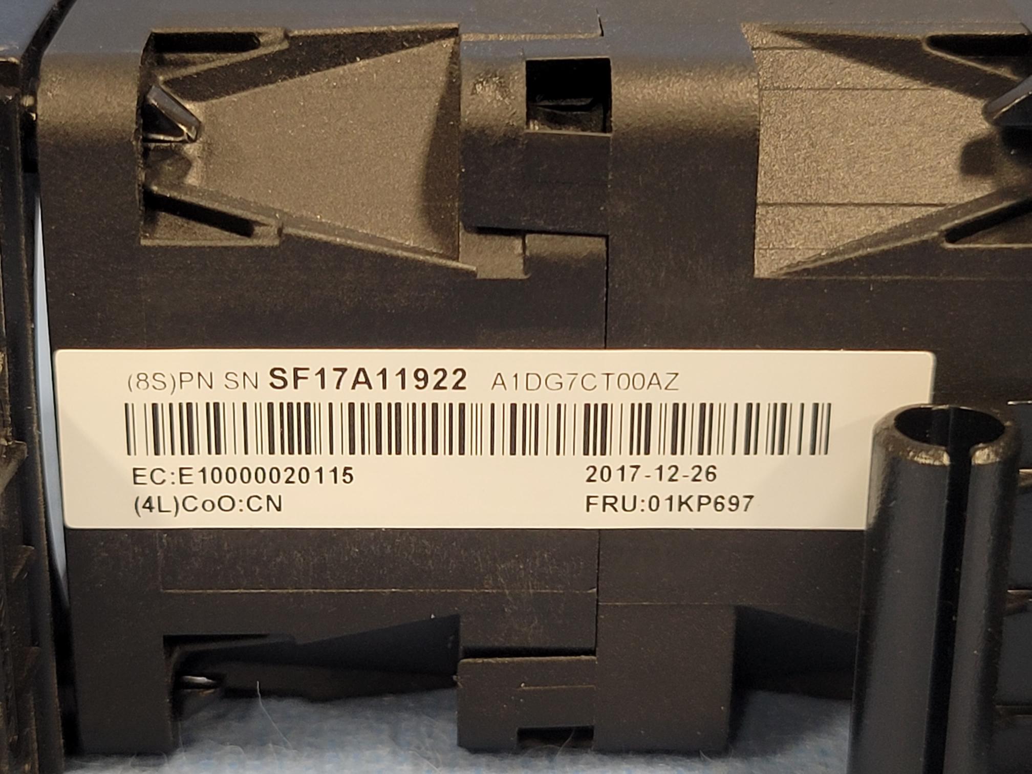 Lenovo 01KP697 Hot Swap Cooling Fan Assembly ThinkSystem SR630