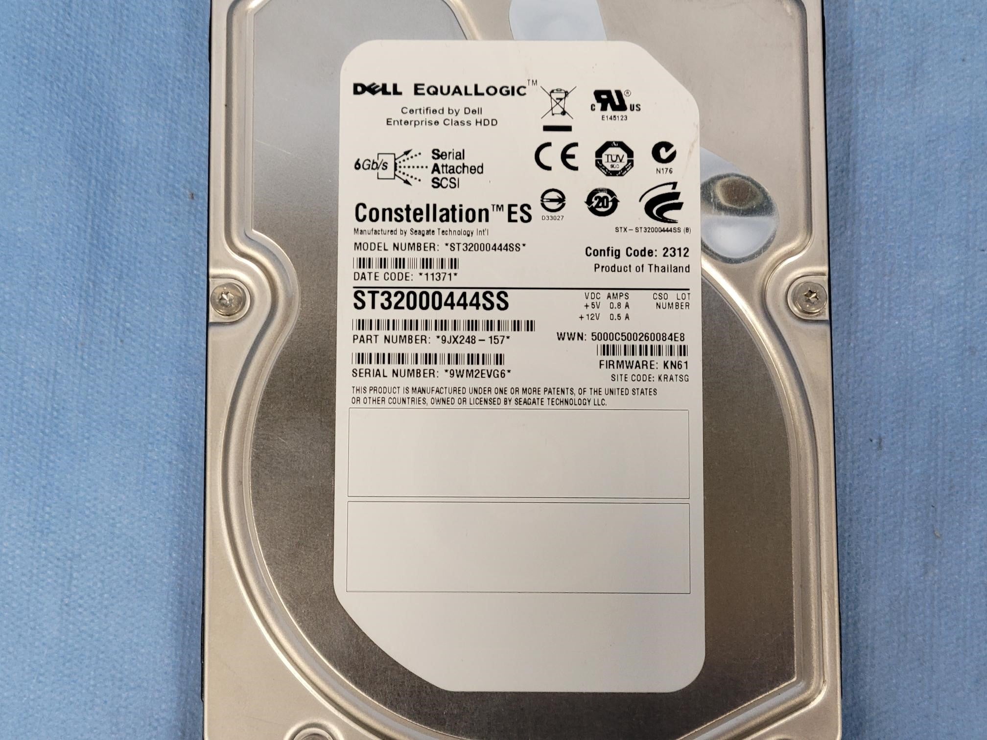 Dell EqualLogic 2TB 7.2K 3.5" SAS Enterprise Hard Drive 9JX248-157/ ST32000444SS
